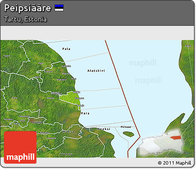 Physical 3D Map of Peipsiääre, satellite outside