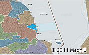 Political 3D Map of Peipsiääre, semi-desaturated
