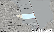Shaded Relief 3D Map of Peipsiääre, darken, semi-desaturated