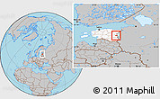 Gray Location Map of Peipsiääre, highlighted country