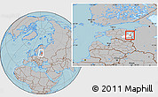 Gray Location Map of Peipsiääre, highlighted parent region, within the entire country, hill shading