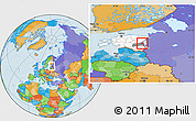 Political Location Map of Peipsiääre, highlighted country, highlighted parent region