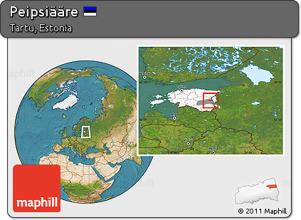 Satellite Location Map of Peipsiääre, highlighted country, highlighted parent region