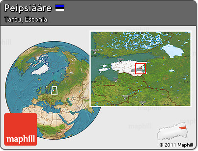 Satellite Location Map of Peipsiääre, highlighted country, highlighted parent region