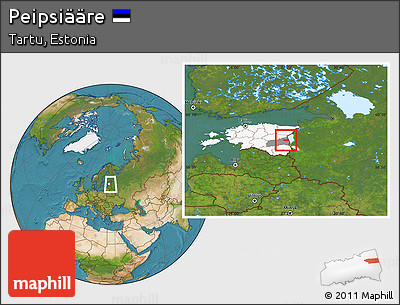 Satellite Location Map of Peipsiääre, highlighted country, highlighted parent region