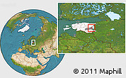 Satellite Location Map of Peipsiääre, highlighted country, highlighted parent region