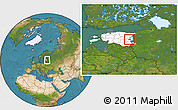 Satellite Location Map of Peipsiääre, highlighted country