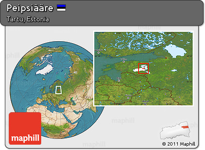 Satellite Location Map of Peipsiääre, highlighted parent region