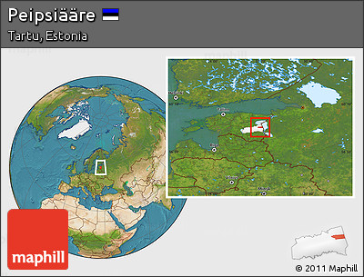 Satellite Location Map of Peipsiääre, highlighted parent region
