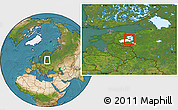 Satellite Location Map of Peipsiääre, highlighted parent region