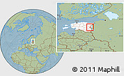 Savanna Style Location Map of Peipsiääre, highlighted country, hill shading