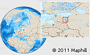 Shaded Relief Location Map of Peipsiääre