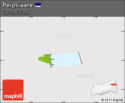 Physical Map of Peipsiääre, cropped outside
