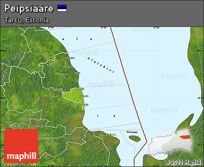 Physical Map of Peipsiääre, satellite outside