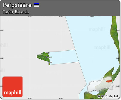 Satellite Map of Peipsiääre, single color outside
