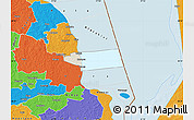 Shaded Relief Map of Peipsiääre, political outside