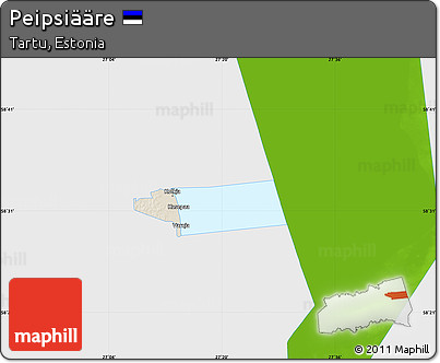 Shaded Relief Map of Peipsiääre, single color outside