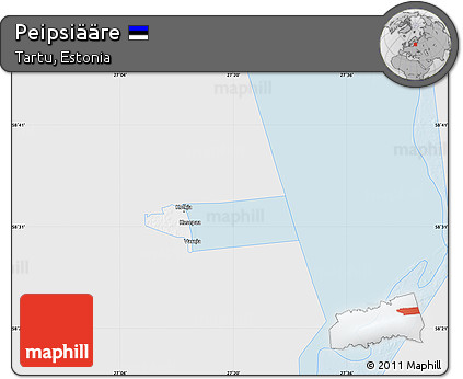 Silver Style Map of Peipsiääre, single color outside