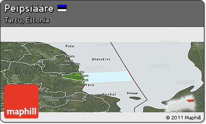 Satellite Panoramic Map of Peipsiääre, semi-desaturated