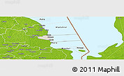 Shaded Relief Panoramic Map of Peipsiääre, physical outside