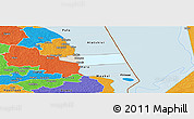 Shaded Relief Panoramic Map of Peipsiääre, political outside