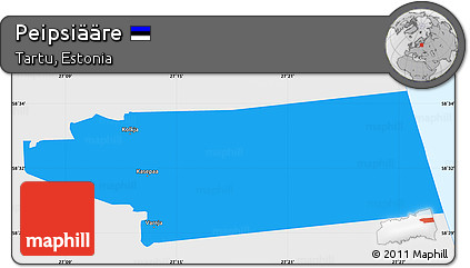 Political Simple Map of Peipsiääre, single color outside