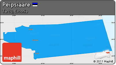 Political Simple Map of Peipsiääre, single color outside