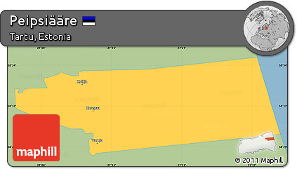 Savanna Style Simple Map of Peipsiääre, single color outside