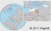 Gray Location Map of Piirissaar, highlighted country, highlighted parent region