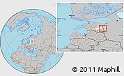 Gray Location Map of Piirissaar, highlighted parent region, within the entire country