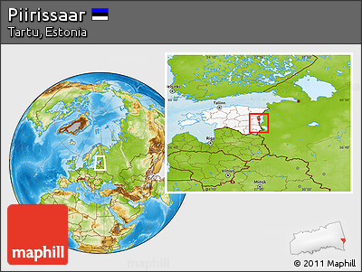 Physical Location Map of Piirissaar, highlighted country
