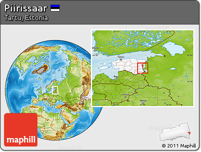 Physical Location Map of Piirissaar, highlighted country