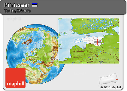 Physical Location Map of Piirissaar, highlighted country, highlighted parent region, within the entire country