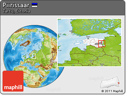 Physical Location Map of Piirissaar, highlighted country, highlighted parent region, within the entire country