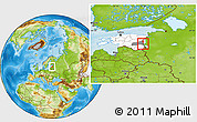 Physical Location Map of Piirissaar, highlighted country, highlighted parent region