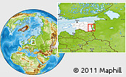 Physical Location Map of Piirissaar, highlighted country