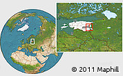 Satellite Location Map of Piirissaar, highlighted country, highlighted parent region