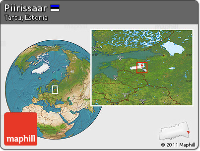 Satellite Location Map of Piirissaar, highlighted parent region