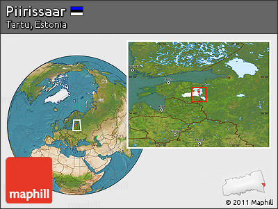Satellite Location Map of Piirissaar, highlighted parent region