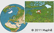 Satellite Location Map of Piirissaar, highlighted parent region
