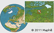 Satellite Location Map of Piirissaar