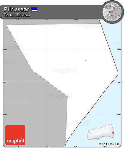 Gray Simple Map of Piirissaar