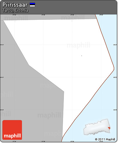 Gray Simple Map of Piirissaar