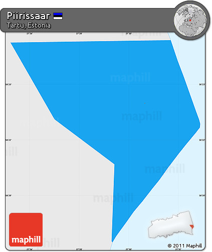 Political Simple Map of Piirissaar, single color outside