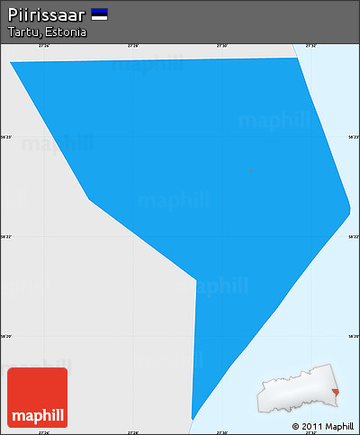 Political Simple Map of Piirissaar, single color outside