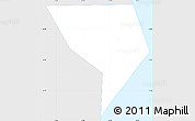 Silver Style Simple Map of Piirissaar, single color outside