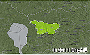 Physical 3D Map of Puhja, darken, semi-desaturated