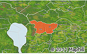Political 3D Map of Puhja, satellite outside
