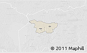 Shaded Relief 3D Map of Puhja, lighten, desaturated