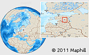 Shaded Relief Location Map of Puhja